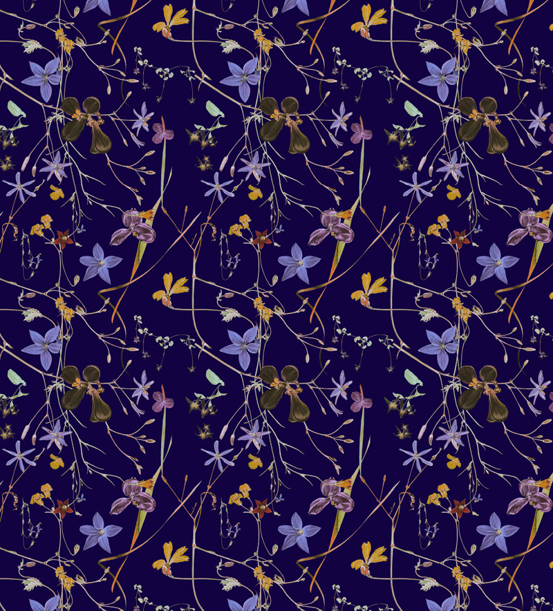 Marisa Grace Textile Wildflowers Blue